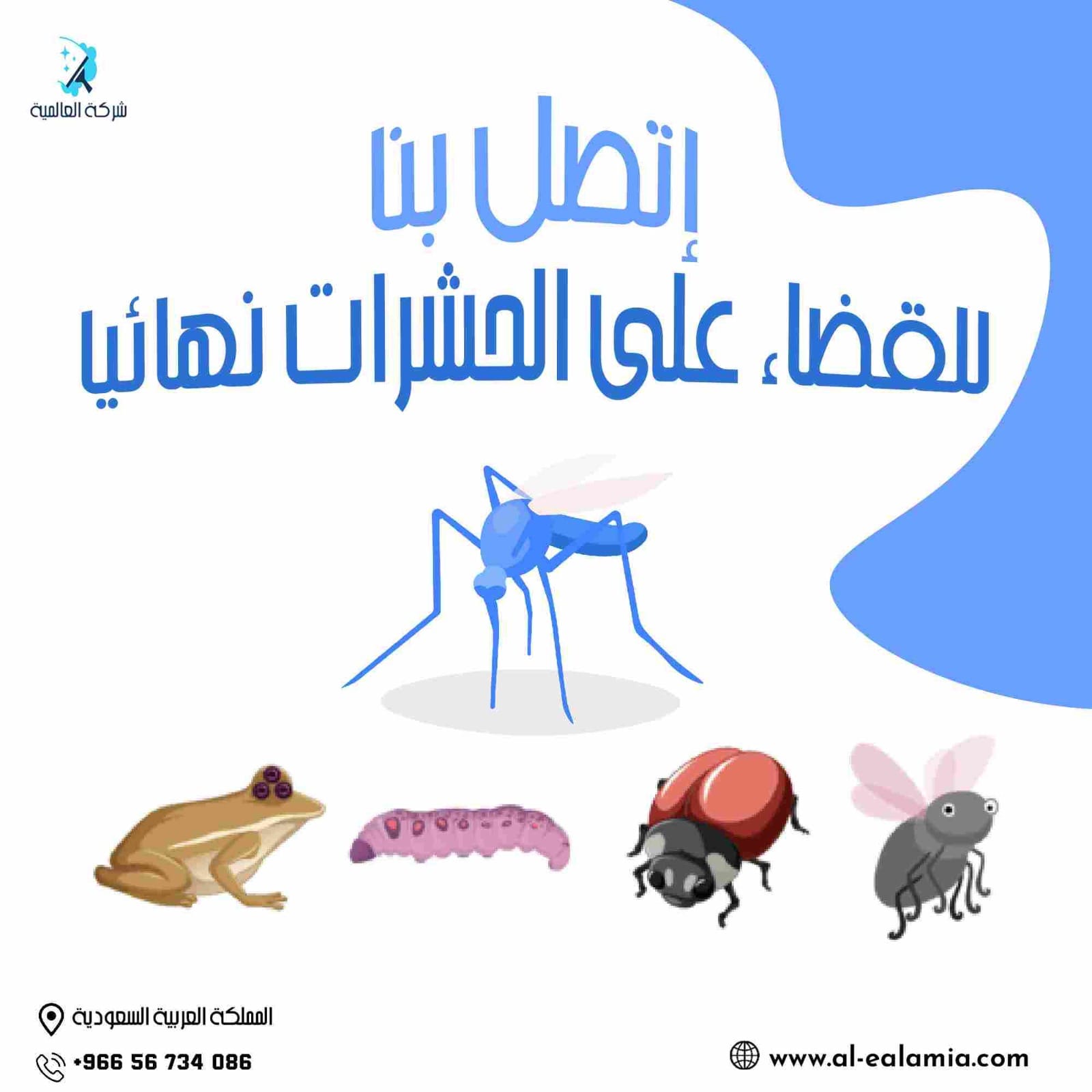 اتصل بنا للقضاء علي الحشرات نهائيا بضمان